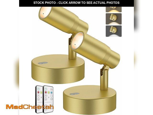 Lot 74-14355709 - PESUTEN Spot Lights Indoor, Rechargeable Picture Light with Remote, Dimmable CCT Spotlight for Wall ...