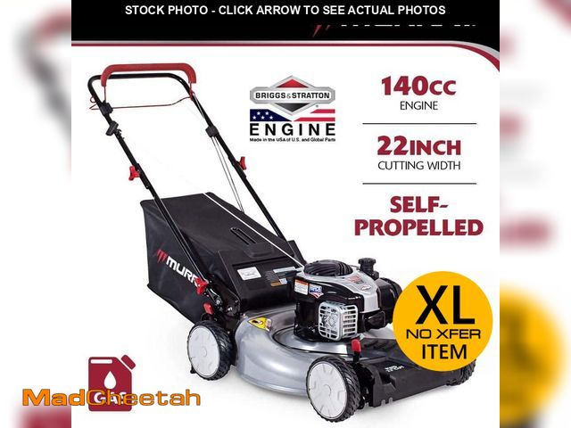 Lot 74-12586197 - Murray 22 in. 140 cc Briggs &amp; Stratton Walk Behind Gas Self-Propelled Lawn Mower with Front Whee...