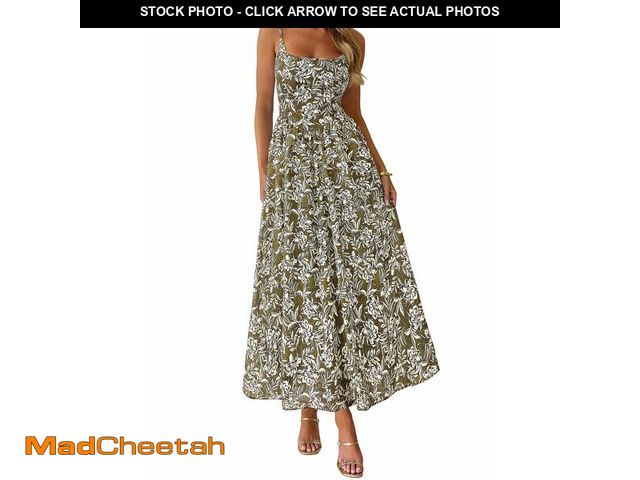 Lot 74-14271421 - PRETTYGARDEN Womens 2026 Spring Boho Maxi Dress Eyelet Floral Long Flowy Sundresses Summer Beach Vac...