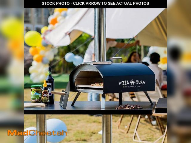 Lot 74-12517840 - IHOMEadore 15.7 in. Wood Fired Stainless Steel Portable Outdoor Pizza Oven Portable Outside with Com...