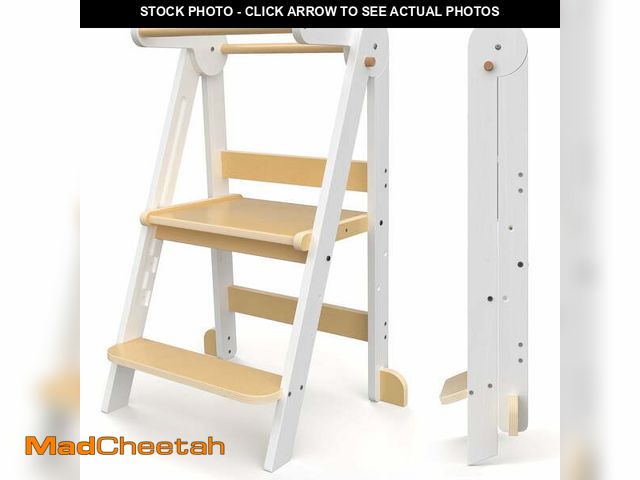 Lot 74-12780301 - JOZ Kitchen Toddlers Step Stool, Montessori Kids Learning Stool, Foldable Toddler Tower for Counter,...