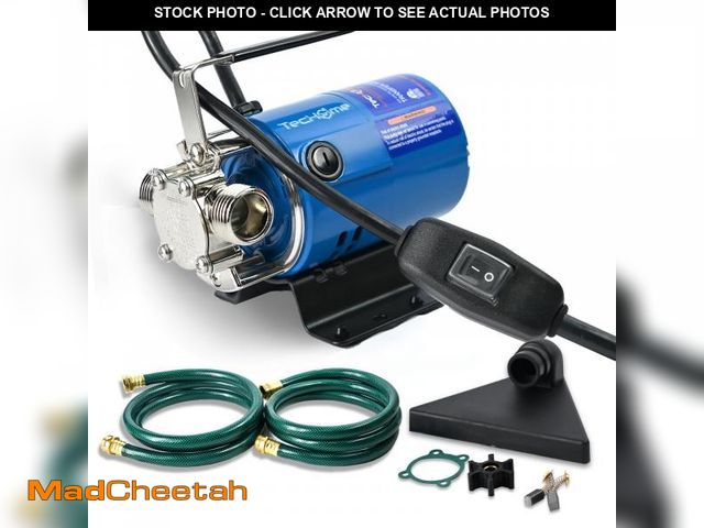 Lot 74-12315027 - Water Transfer Pump, 115V 1/10 HP 330 GPH Electric Utility PumpÃ¯Â¼ÅWith ON/OFF Switch And 2 * 6 Fe...
