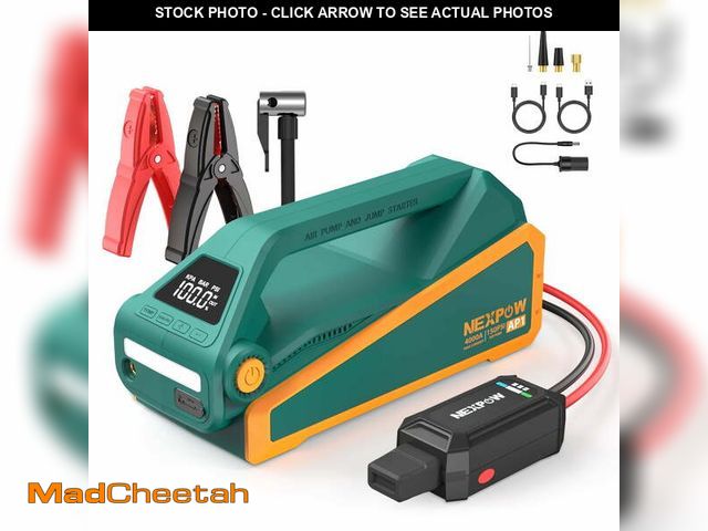 Lot 74-12767765 - NEXPOW Jump Starter with Air Compressor, 4000A Car Battery Jump Starter, 150PSI Portable Tire Inflat...