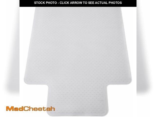 Lot 74-14067865 - Basics Office Chair Mat for Low Pile Carpeted Floors with Lip, 36" x 48", Clear - UNUSED