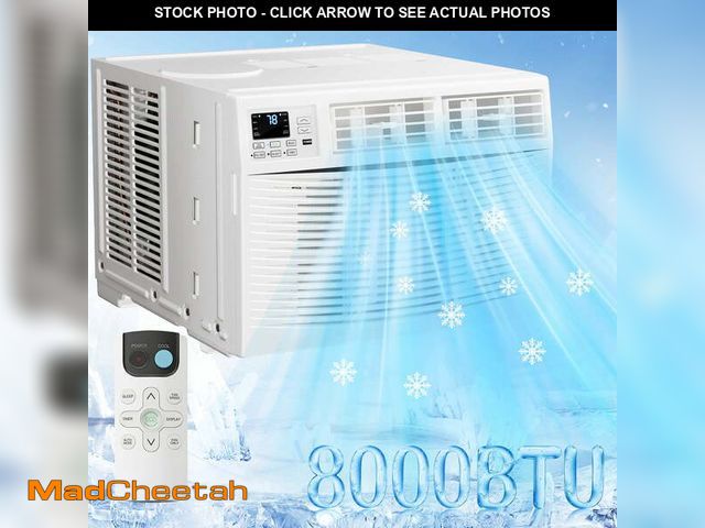 Lot 74-14260913 - Window Air Conditioner 8000 BTU, Window AC Units up to 350 Sq.ft, Remote, 6 Modes, 24 Timer - UNUSED