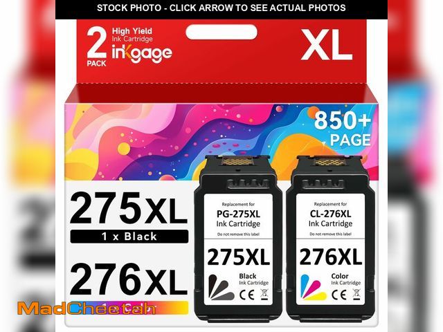 Lot 74-13628848 - PG-275XL CL-276XL Compatible for Canon 275 and 276 Ink Cartridges for Canon Ink 275 and 276 PG-275 C...