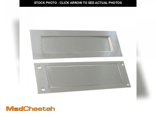 Lot 74-12443924 - Venia Solid Mail Slot for Front Door Stainless Steel Victorian Letter Box Plate 13 x 4 inches Mail S...