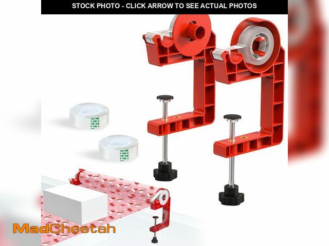 Lot 74-13248495 - Tabletop Gift Wrapping Tool with Tape DispenserÃ¢â¬â2 Pack Adjustable Wrapping Paper Table Clamps...