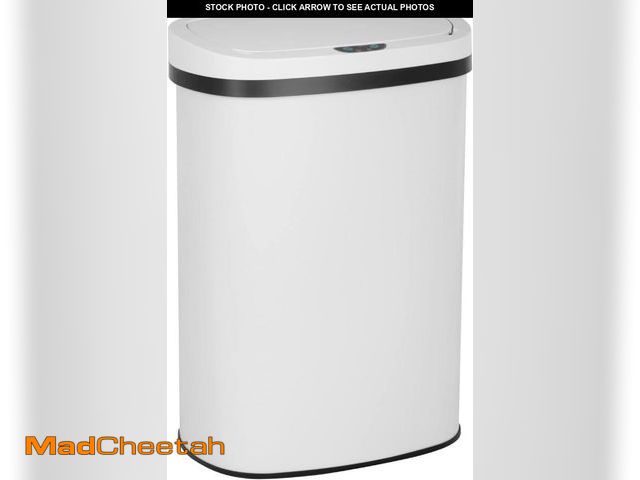 Lot 74-12366003 - Furniture of America Verbena 13 Gallon Metal Household Trash Can with Motion Sensor Lid for Kitchen,...
