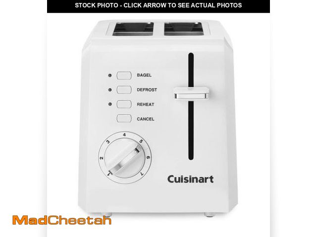 Lot 74-12305292 - Cuisinart 2-Slice Toaster, Compact, White, CPT-122 - USED