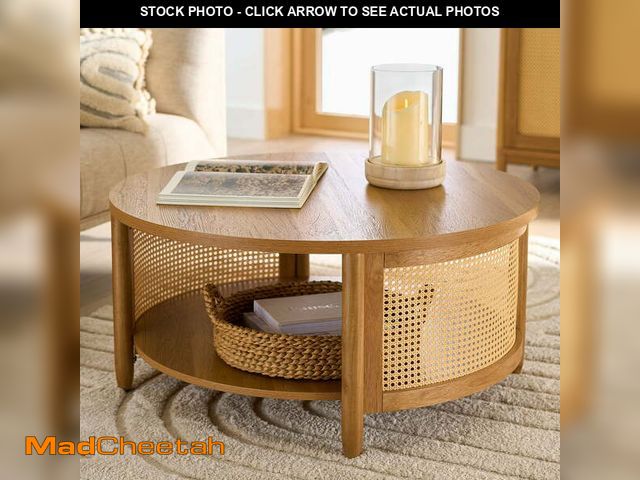 Lot 74-12788851 - Better Homes &amp; Gardens Springwood Caning Coffee Table, Light Honey Finish - UNUSED