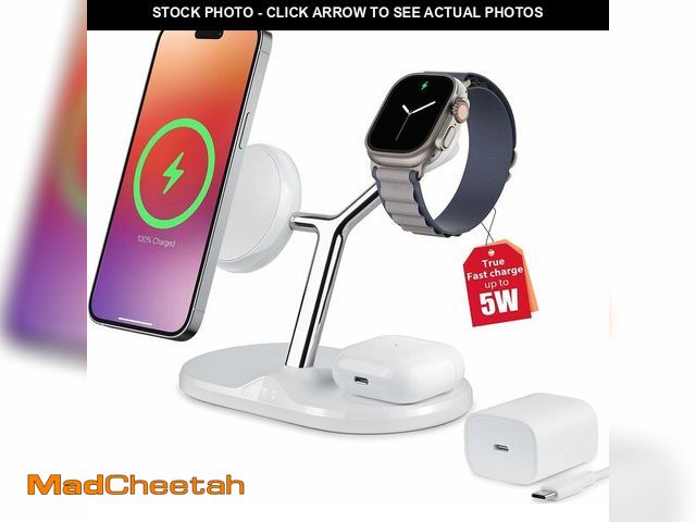 Lot 74-10956644 - 3-in-1 Wireless Charging Station for Apple Devices - Fast Charging Station for iPhone and Watch with...