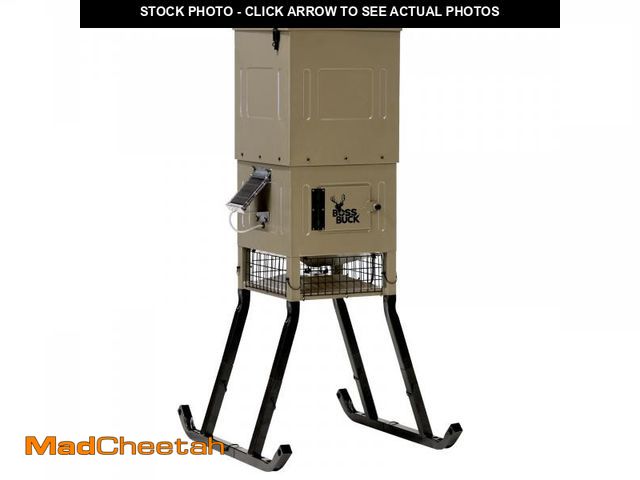 Lot 74-12541275 - Boss Buck Stand &amp; Fill Sled Feeder with Diverter Plate &amp; Solar Panel | Easy Assembly Durable...