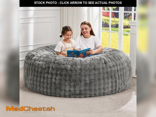 Lot 74-12018179 - Hobestluk Bean Bag Chairs 3ft Beanbag Chair with Filler Adult Bean Bags with Fluffy &amp; Machine Wa...