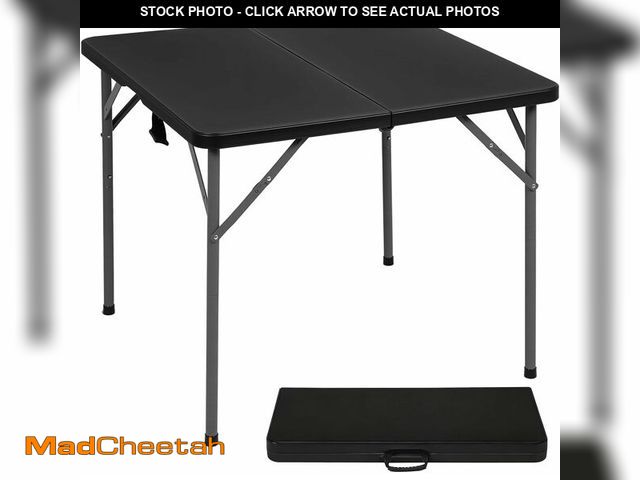 Lot 74-13042049 - FDW 34" Folding Card Table Plastic Table Portable Square Height Dining Table Perfect for Party and P...