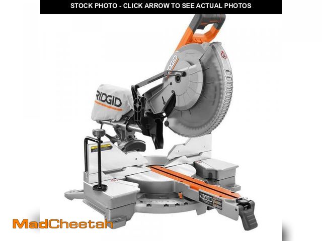 Lot 74-12385449 - RIDGID 15 Amp Corded 12 in. Dual Bevel Sliding Miter Saw with 70 Deg. Miter Capacity and LED Cut Lin...