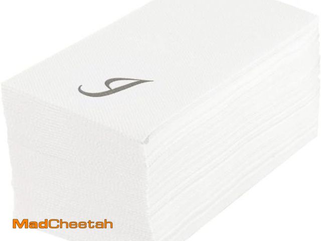 Lot 74-12508608 - Luxenap 15.8 X 7.9 Inch Linen-Feel Guest Towels, 2000 Lettered Hand Towels - Silver Letter 'I', Curs...