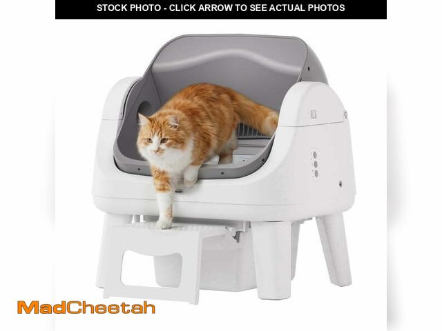 Lot 74-14289045 - PetPivot AS12 Automatic Cat Litter Box Self-Cleaning with Safety Protection, Liners, Front Entry Ste...