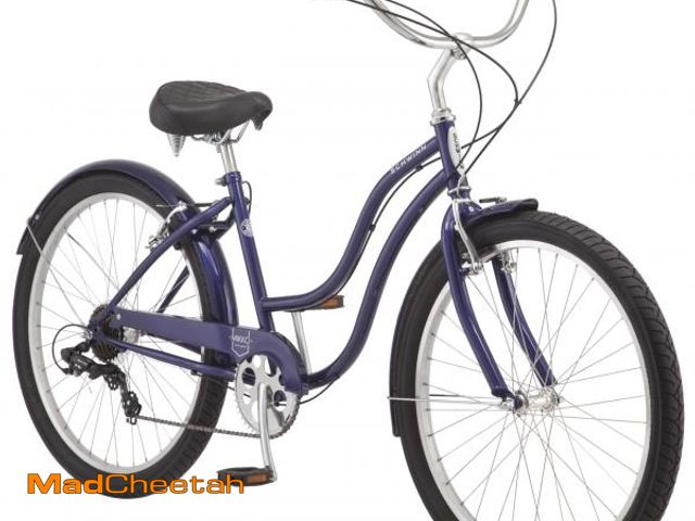 Lot 74-12241931 - Schwinn Mikko Adult Beach Cruiser Bike, Featuring 17-Inch/Medium Steel Step-Over Frames, 7-Speed Dri...