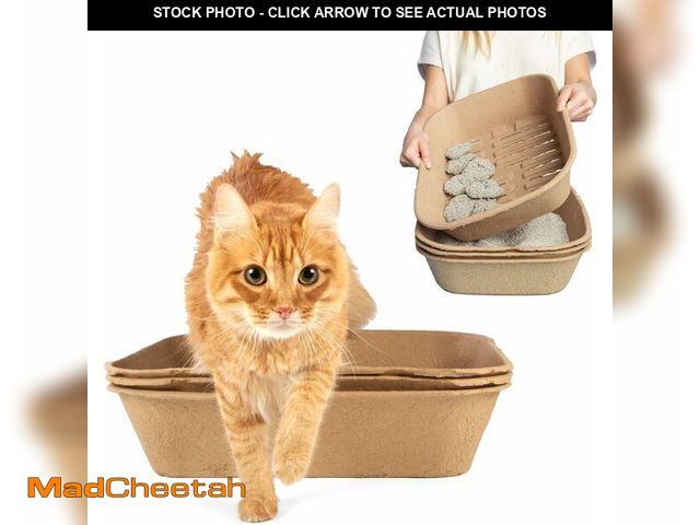 Lot 74-14349516 - Kitty Sift (Set of 1 Litter Box &amp; 5 Sifting Liners) Disposable Sifting Cat Litter Box Jumbo, Dur...