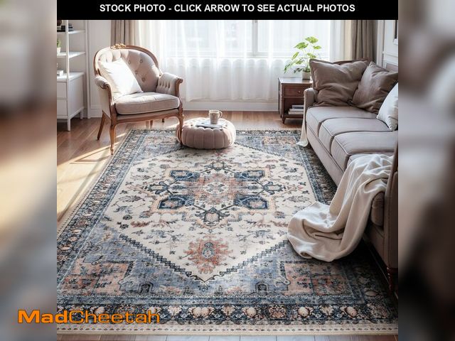 Lot 74-12693165 - Washable Rugs for Living Room 8x10 Area Rug Soft Living Room Carpet-Rugs for Bedroom Vintage Orienta...