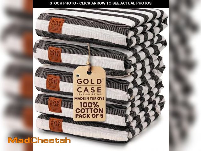 Lot 74-12326825 - Gold CASE Turkish Beach Towel Set of 5 Ã¢â¬â 100% Cotton Turkish Beach Towels Bulk 71 x 40'' Ã¢â...