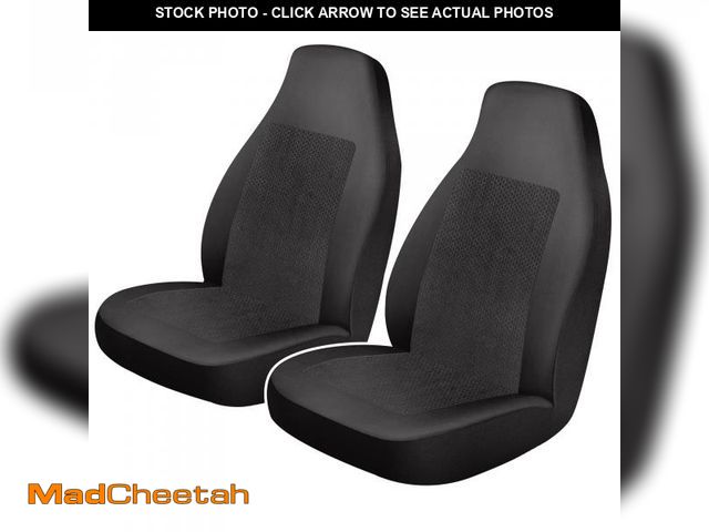 Lot 74-12535822 - Auto Drive 3 Piece Set Rayne Front and Rear Car Seat Covers Black, 806585, 2.99 lbs - UNUSED