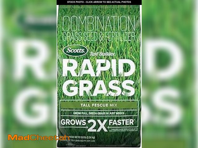 Lot 74-12126932 - Scotts Turf Builder Rapid Grass Tall Fescue Mix, Combination Grass Seed and Fertilizer, Grows Green ...