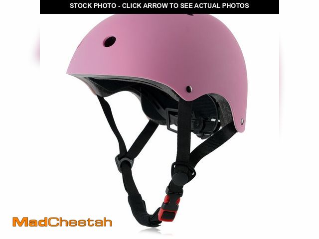 Lot 74-14269060 - Kids Bike Helmet, Adjustable and Multi-Sport, from Toddler to Youth, 3 Sizes (Pink) - UNUSED