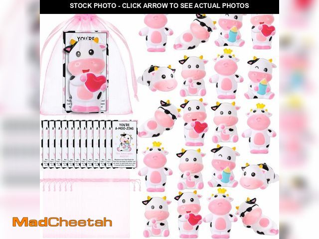 Lot 74-14268694 - Jenaai 50 Sets Cute Rubber Cow Gifts Set Include Squeak Floating Cows Moo Moo Cards Organza Bags Rub...