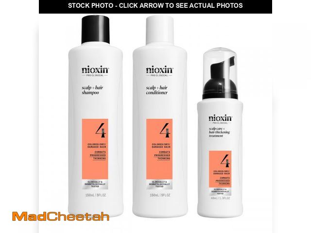 Lot 74-12118873 - Nioxin Scalp + Hair Thickening System 4 | For Colored or Damaged Hair with Progressed Thinning| With...