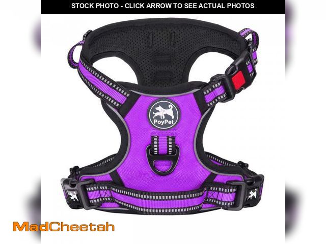 Lot 74-11555453 - PoyPet No Pull Dog Harness, [Release on Neck] Reflective Adjustable No Choke Pet Vest with Front &am...