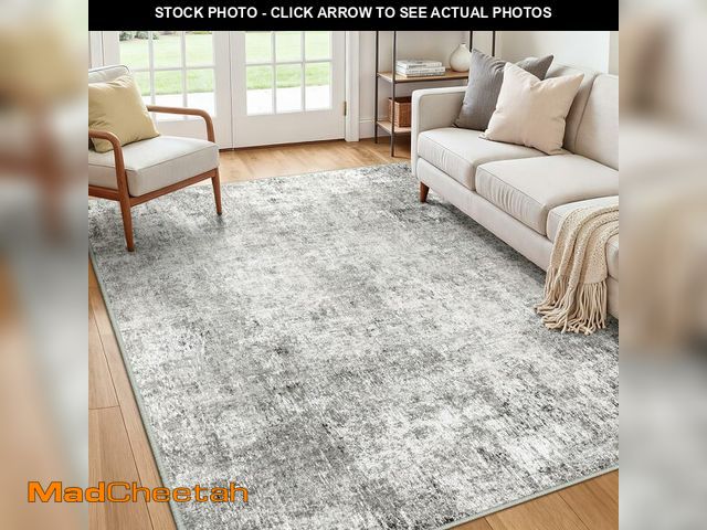 Lot 74-13765246 - RELEANY Washable Area Rugs 5'x7' Non-Slip Modern Abstract Soft for Living Room Entryway Bedroom Nurs...