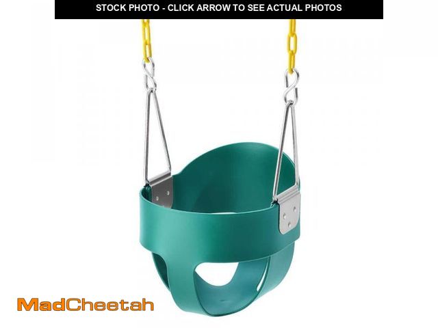 Lot 74-12492627 - SVOPES Toddler Swing Seat, Metal Outdoor Swing Set with High Back Full Bucket Baby Swing, 150 lbs. C...