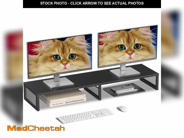 Lot 74-12972754 - Gugsey Dual Computer Monitor Stand Riser, Desk Organizers and Accessories, Printer &amp; TV Stand, D...