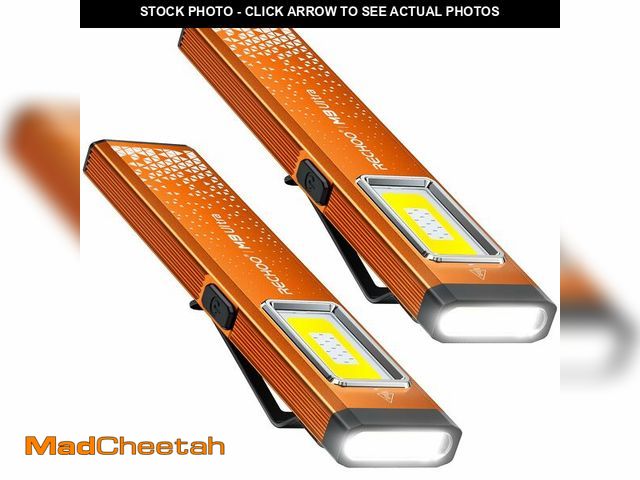 Lot 74-14338842 - RECHOO Flat EDC Flashlight Rechargeable, 8-Mode Slim Pocket Flashlight with Magnetic Base &amp; Clip...