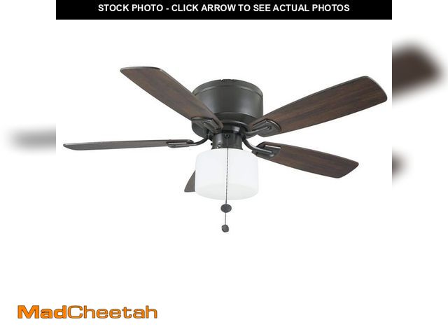 Lot 74-13822824 - Hampton Bay Bellina 42 in. Oil-Rubbed Bronze Ceiling Fan with Light Kit - UNUSED