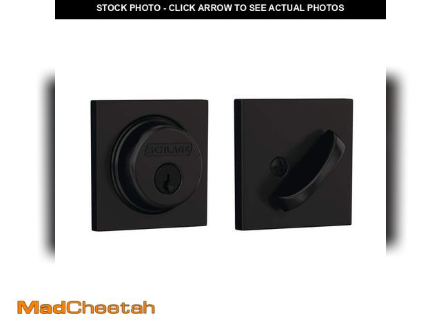 Lot 74-14073731 - Schlage B60 Series Collins Matte Black Single Cylinder Deadbolt Certified Highest for Security and D...