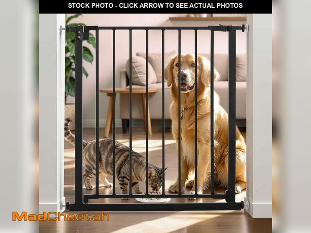 Lot 74-12892233 - Pet Gate, Caveen 29.5''-32.2''Dog Gates for Stairs &amp; Doorways, Gate for Ages 6 to 36 Months, Bla...