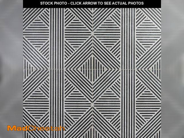 Lot 74-12472801 - (PALLET OF 11) Astoria Black and White 24 in. X 24 in. Matte Porcelain Floor and Wall Tile (4 Pieces...