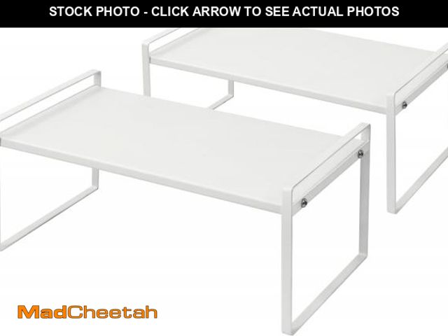 Lot 74-10737147 - (MISSING ONE LEG) Nxconsu 2Pack Cabinet Shelves Stackable Shelf Organizer Rack Riser for Kitchen Cab...