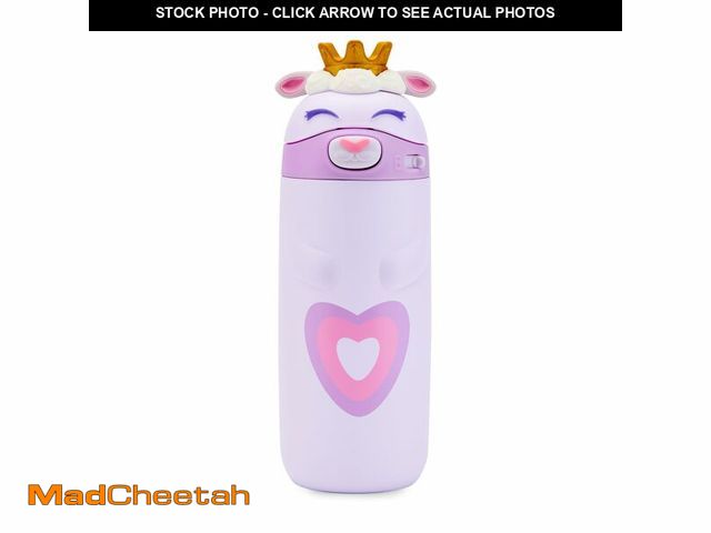 Lot 74-14146956 - Ello Ellies 12oz Vacuum Insulated Stainless Steel Kids Water Bottle with Straw and Built-in Carrying...