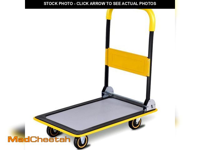 Lot 74-12487421 - Costway TL32901 19lbs-330lbs 29x19 Inches Foldable Dolly Cart Push Platform - UNUSED