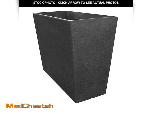 Lot 74-12731633 - *MISSING DIVIDERS* Tierra Verde Sonata 20 in. H x 28 in W. Rectangle Slate Rubber Self-Watering Trou...