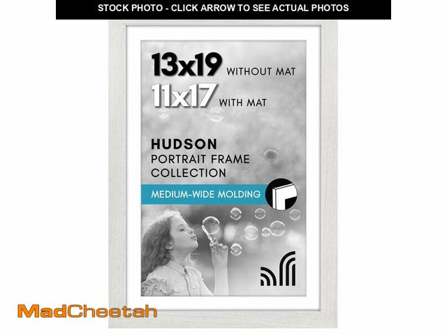 Lot 74-12850874 - Americanflat 13x19 Picture Frame with Shatter-Resistant Glass - Use as 11x17 Frame with Mat or Displ...