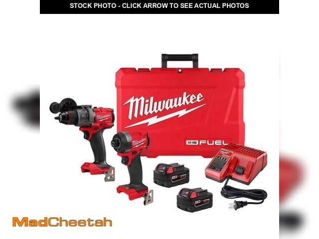 Lot 74-14291544 - Milwaukee M18 FUEL 18V Lithium-Ion Brushless Cordless Hammer Drill and Impact Driver Combo Kit (2-To...