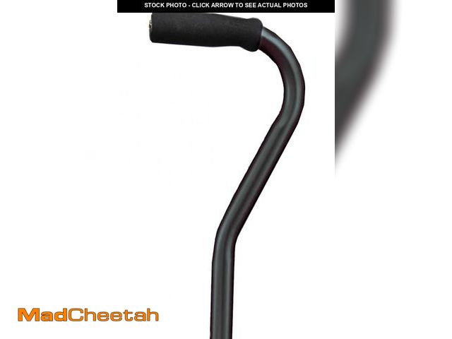 Lot 74-12423982 - Carex Health Brands Black Offset Quad Cane Aluminum/Plastic 37 in. H X 6 in. L - UNUSED