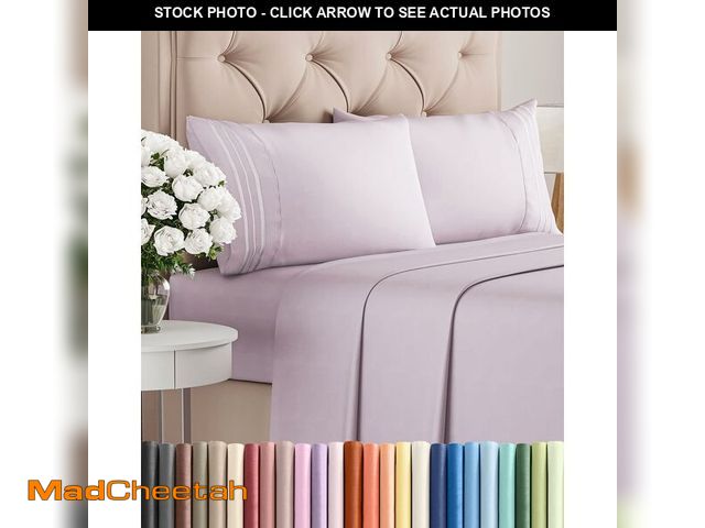 Lot 74-13964649 - Queen Size 4 Piece Sheet Set - Comfy Breathable &amp; Cooling Sheets - Hotel Luxury Bed Sheets for W...