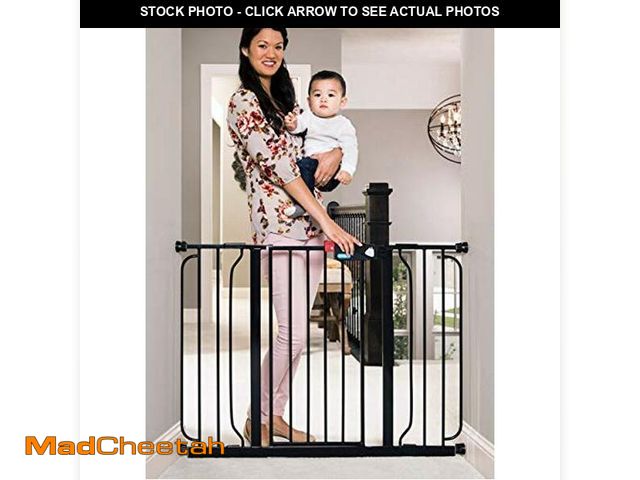 Lot 74-12366284 - (MISSING HARDWARE ) Regalo Easy Step 49-Inch Extra Wide Baby Gate, Includes 4-Inch and 12-Inch Exten...