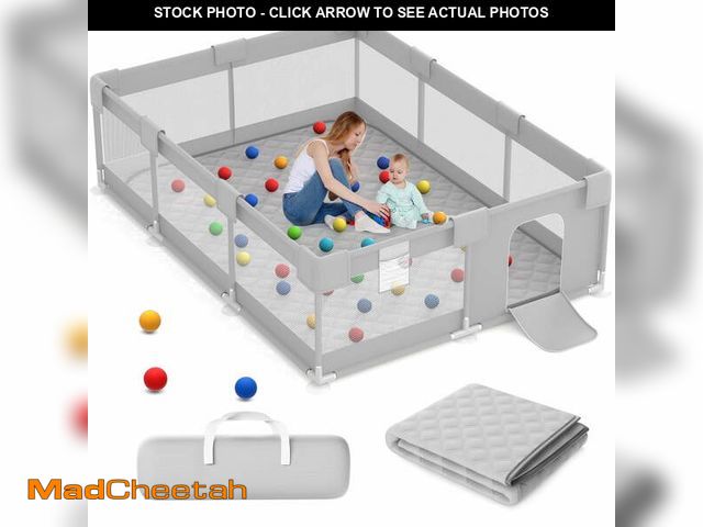 Lot 74-14587824 - Babyeap Large Baby Playpen with Mat,71"x50"Playpen for Babies and Toddlers,Baby Play Yard Baby Fence...